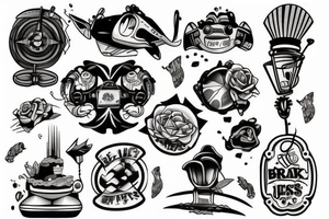 Brake glass tattoo idea