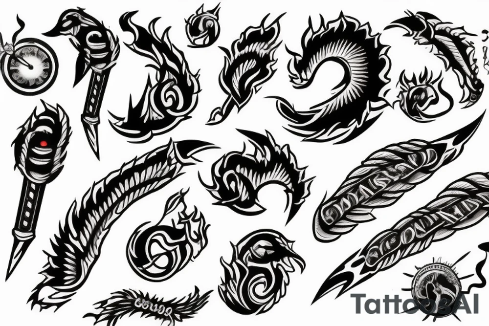 Fire stick with fire tattoo idea