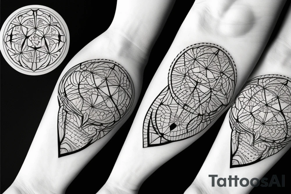 Labrador retriever howling at moon tattoo idea