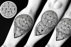 Labrador retriever howling at moon tattoo idea