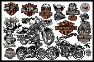 Harley davidson tattoo idea