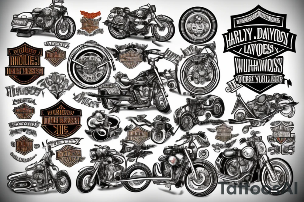 Harley davidson tattoo idea