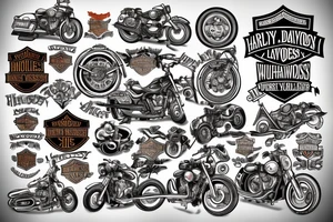 Harley davidson tattoo idea