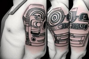 Dog with a video camera tattoo idea