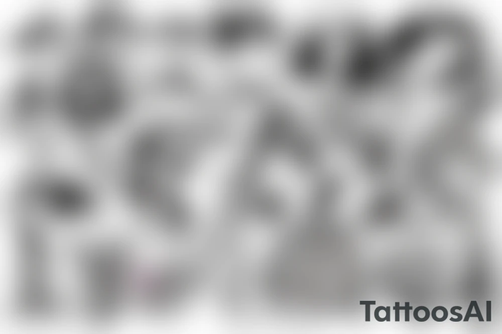 Girls in bikini tattoo idea
