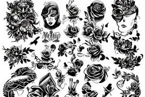 Martwa panna młoda gnijącą tattoo idea