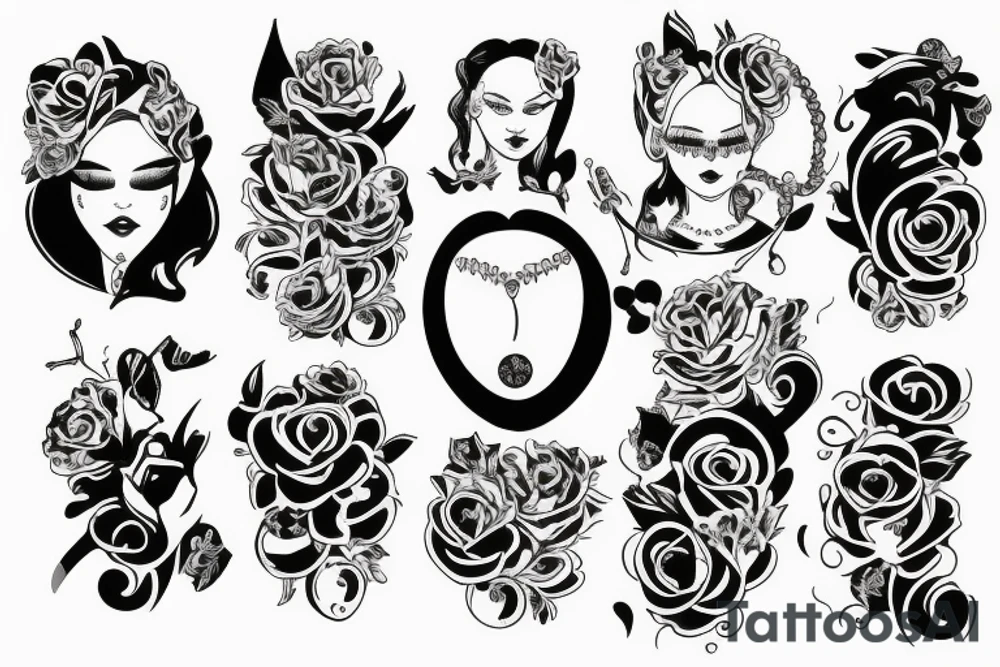 Martwa panna młoda gnijącą tattoo idea