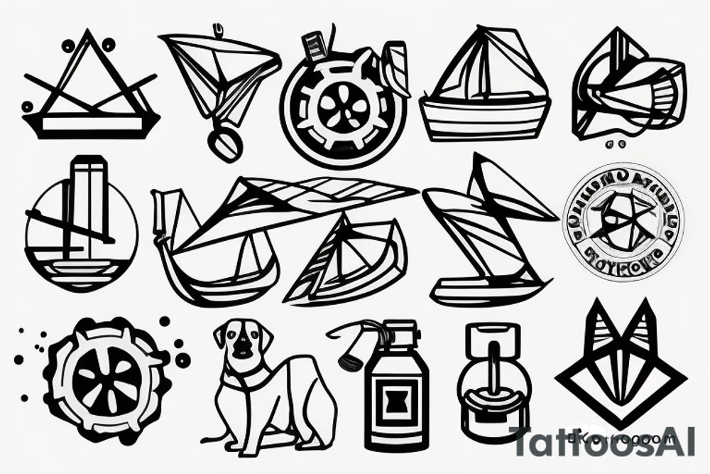 Dog on a 🚤 tattoo idea