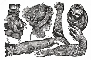 Left arm slave, women tattoo idea