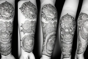 Left arm slave, women tattoo idea