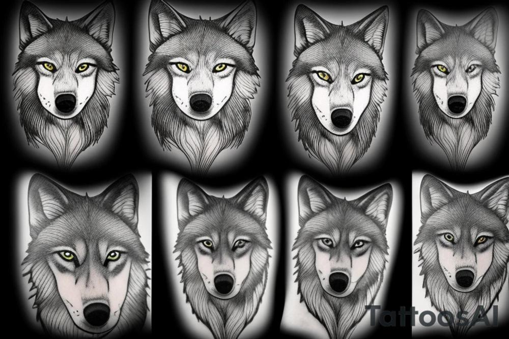 Wolf nad forrest tattoo idea