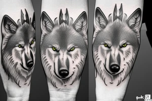 Wolf nad forrest tattoo idea