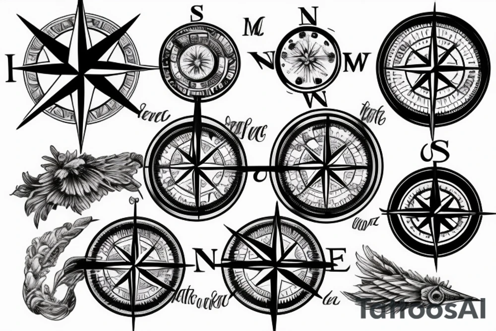 Compass tattoo idea