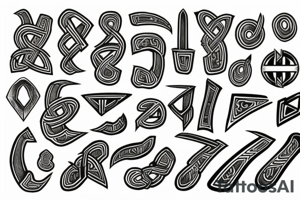 Nordic runes tattoo idea