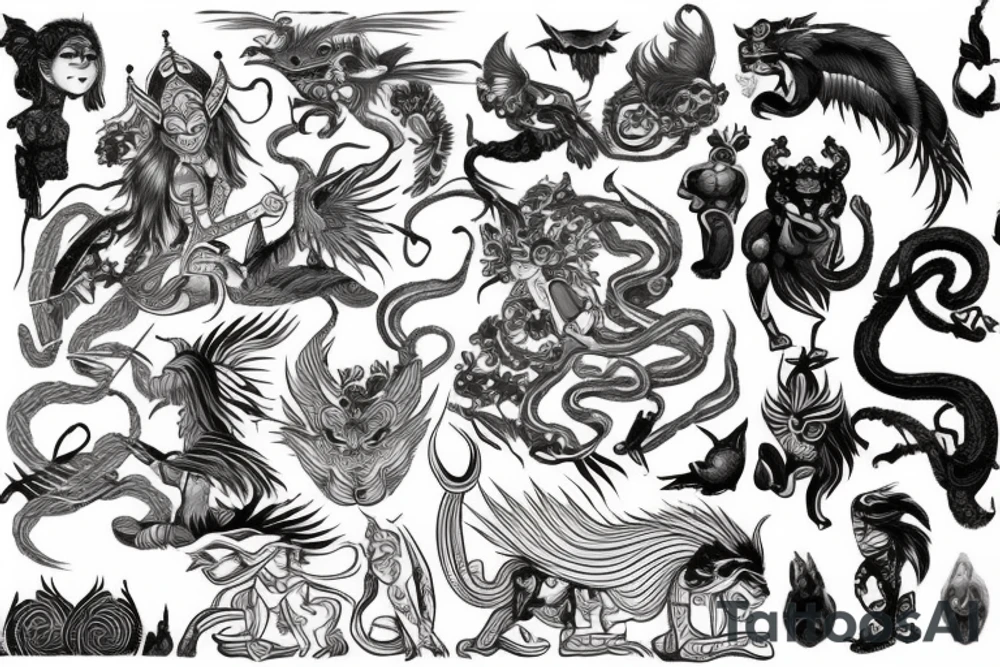 asian mythology tattoo idea