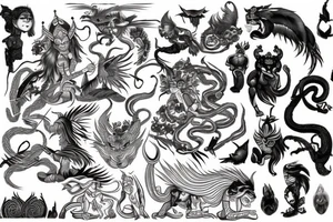 asian mythology tattoo idea