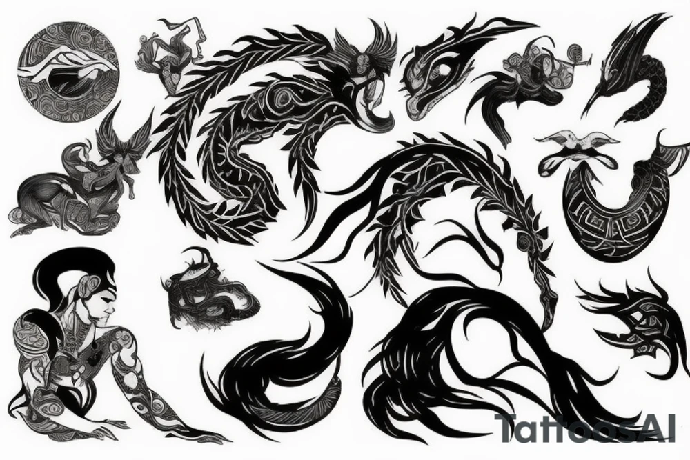 asian mythology tattoo idea