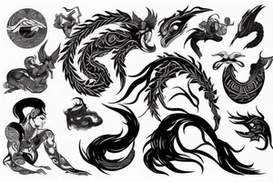 asian mythology tattoo idea