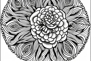 Peony, mandala tattoo idea