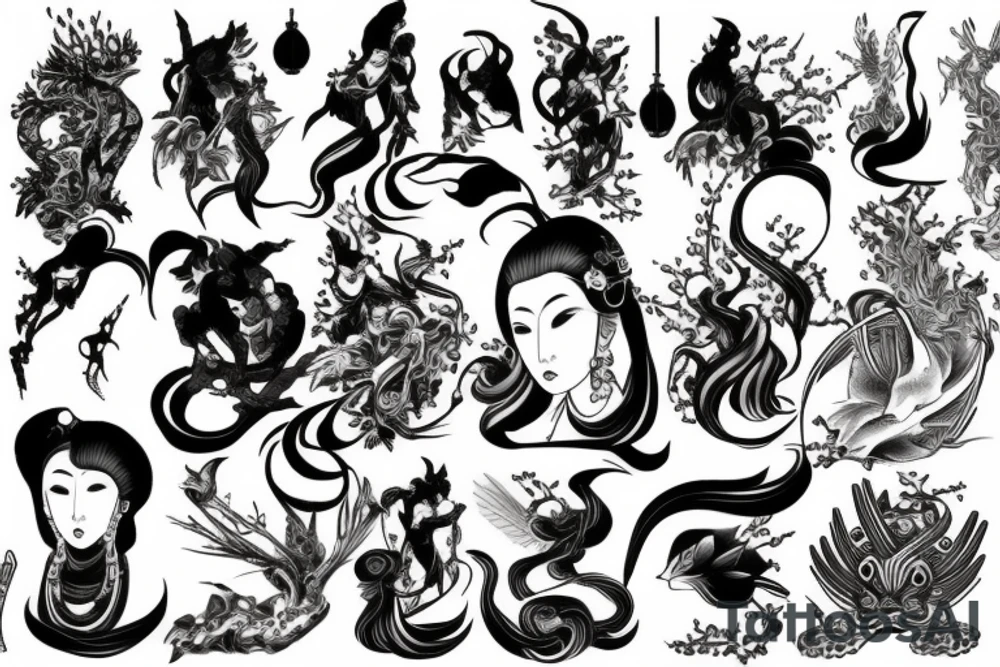 japan mythology tattoo idea