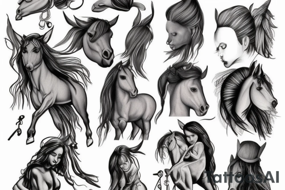 Centaur z mieczem tattoo idea