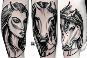 Centaur z mieczem tattoo idea