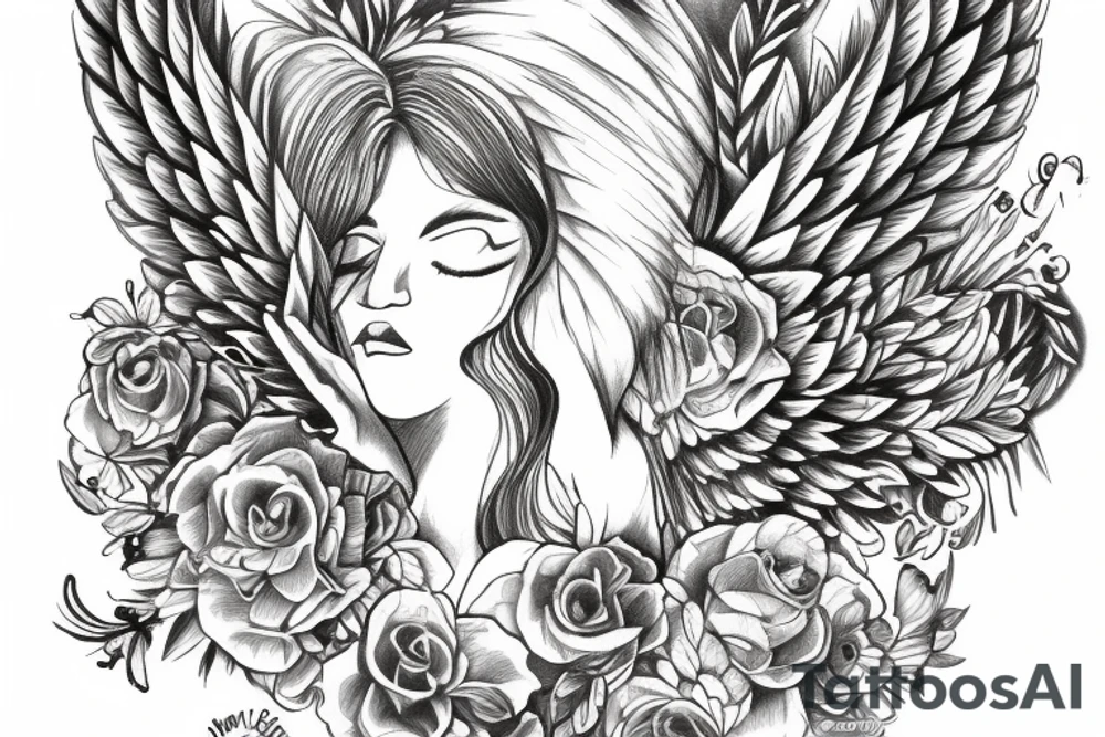 Angel tattoo idea