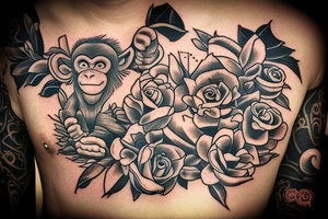 I want a tattoo of a monkey. Who’s a god, an enlightened human, soldier. Who’s been through much. Who’s rose above his sensations tattoo idea