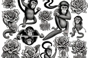 I want a tattoo of a monkey. Who’s a god, an enlightened human, soldier. Who’s been through much. Who’s rose above his sensations tattoo idea