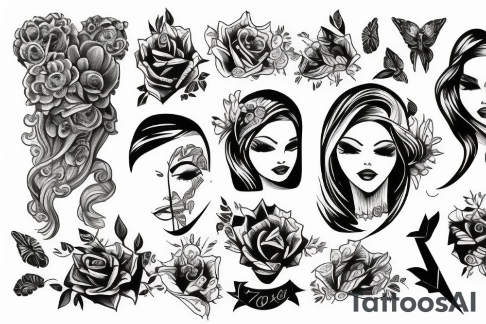 Woman tattoo idea