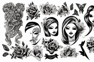 Woman tattoo idea