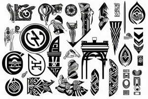 Greece and Rome art tattoo idea