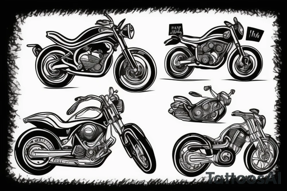 monkey and motorbike tattoo idea