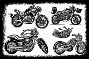 monkey and motorbike tattoo idea