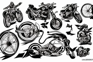 monkey and motorbike tattoo idea