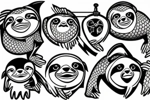 Gangsta sloth tattoo idea