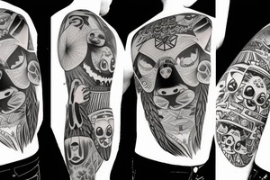 Gangsta sloth tattoo idea