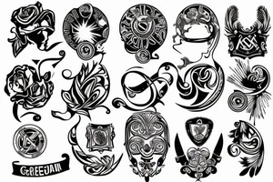 Greece style tattoo idea
