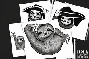 Gangsta sloth tattoo idea