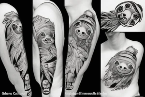 Gangsta sloth tattoo idea