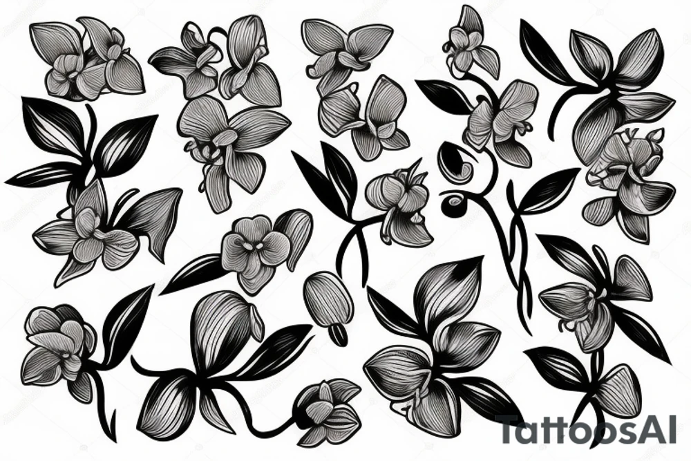 orchids tattoo idea