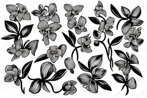 orchids tattoo idea