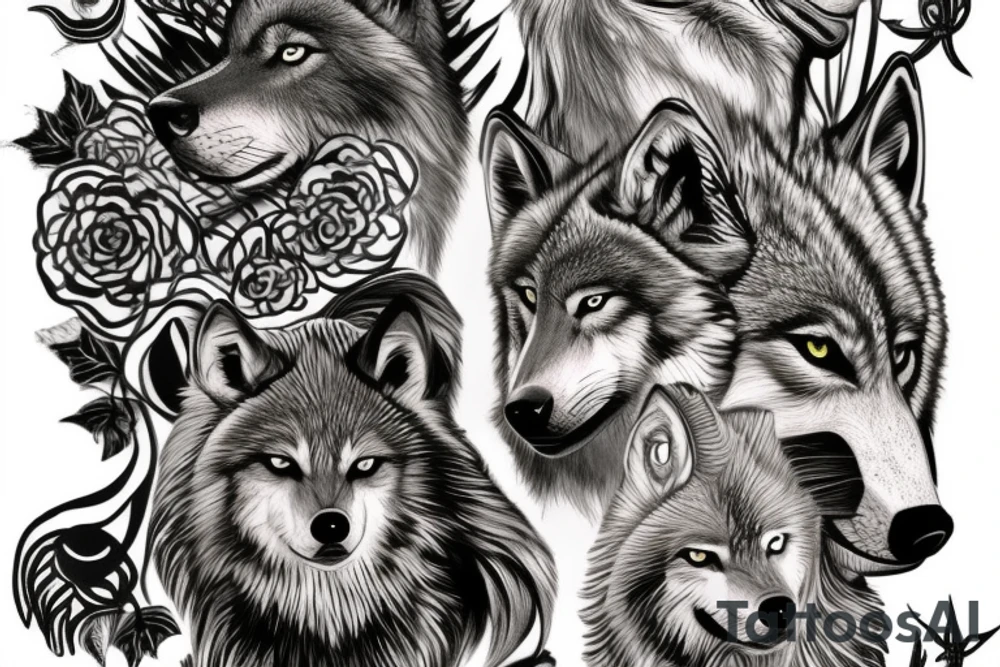 Nordic wolf tattoo idea