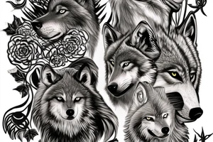 Nordic wolf tattoo idea