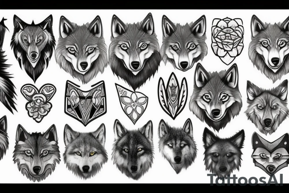 Nordic wolf tattoo idea
