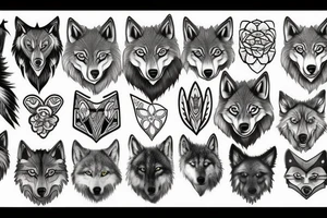 Nordic wolf tattoo idea