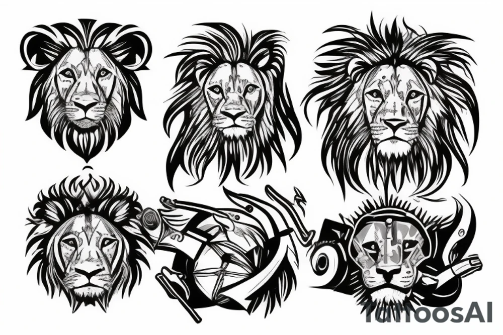 Mechanic lion tattoo idea