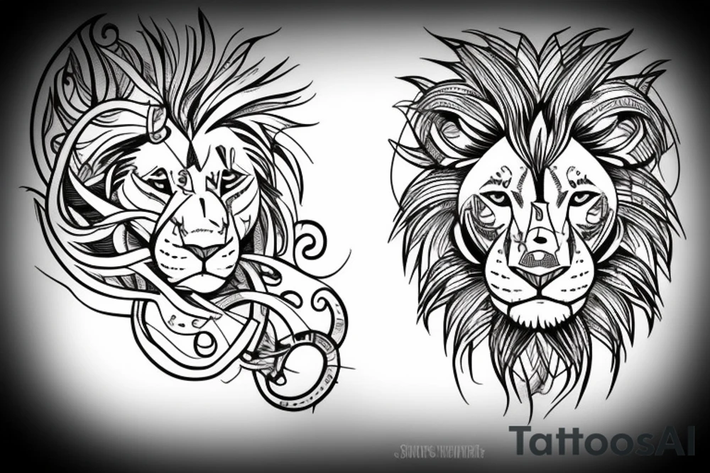 Mechanic lion tattoo idea