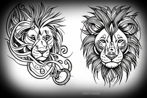 Mechanic lion tattoo idea