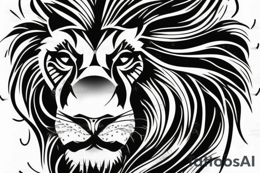 Mechanic metal lion tattoo idea